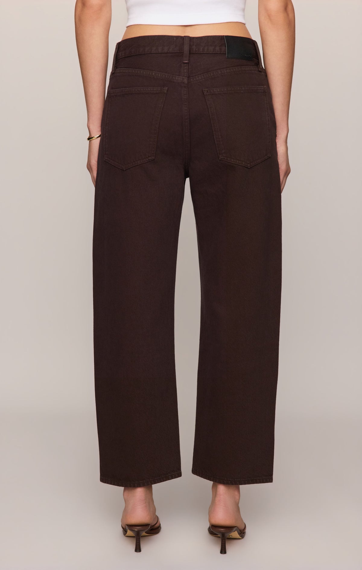 The Off Duty Mid-Rise Bowed Ankle Denim