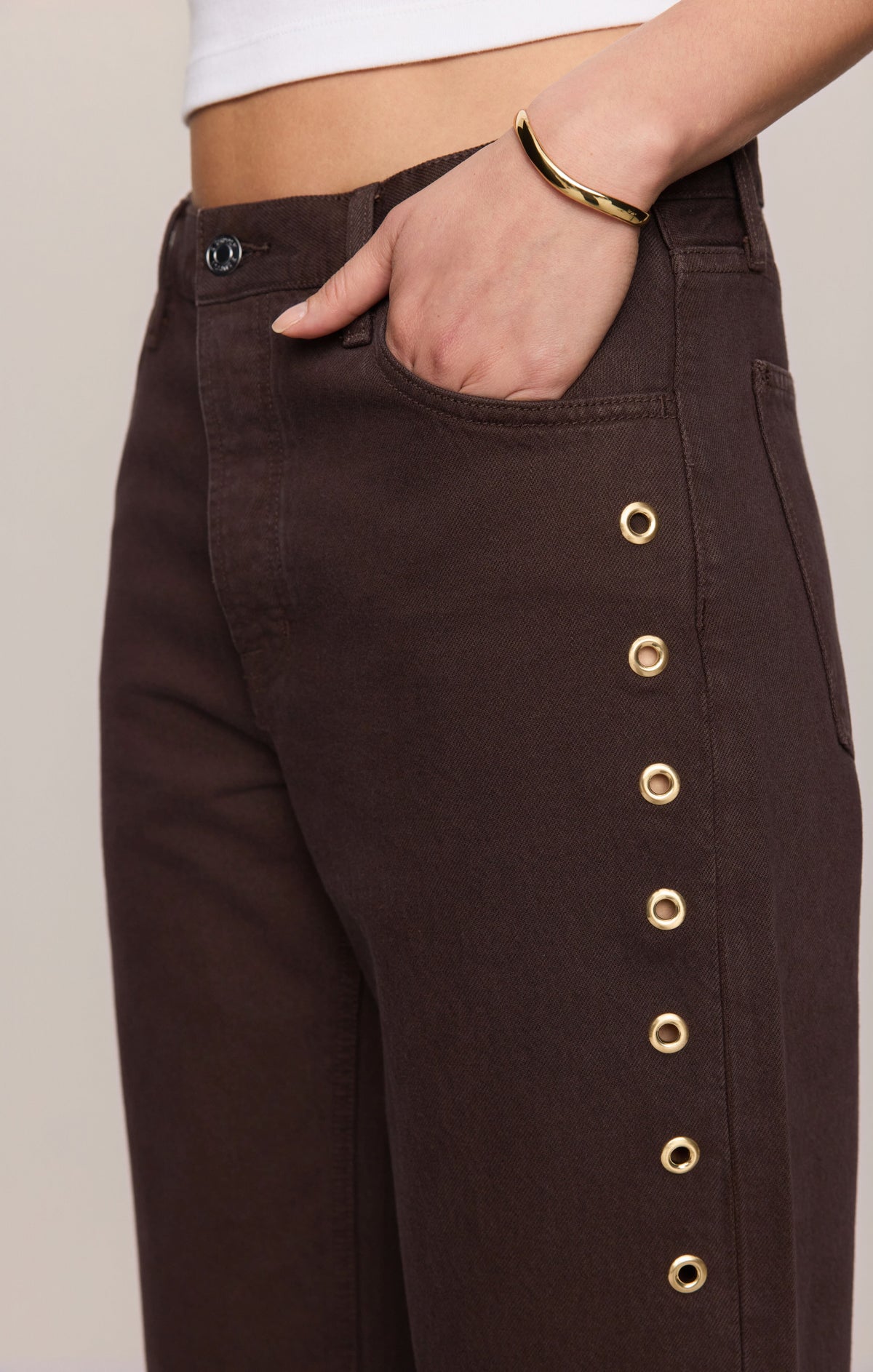 The Off Duty Mid-Rise Bowed Ankle Denim