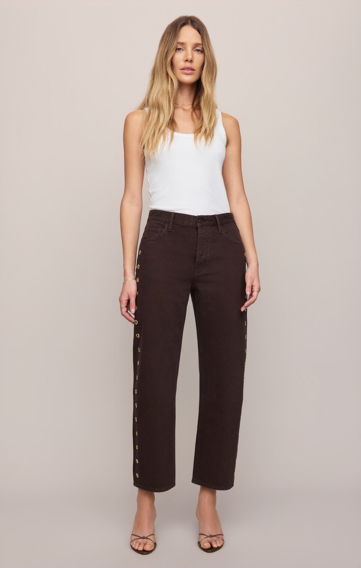 The Off Duty Mid-Rise Bowed Ankle Denim