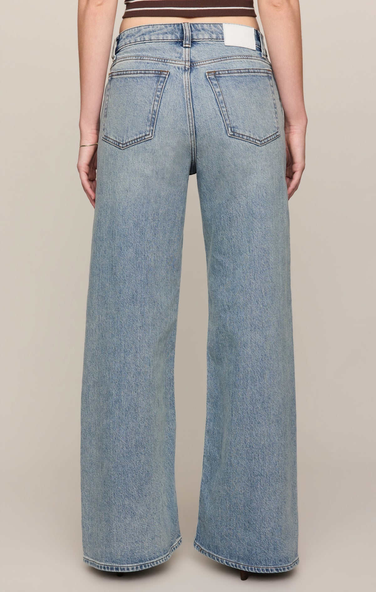 The Stunner Mid-Rise Wide Denim