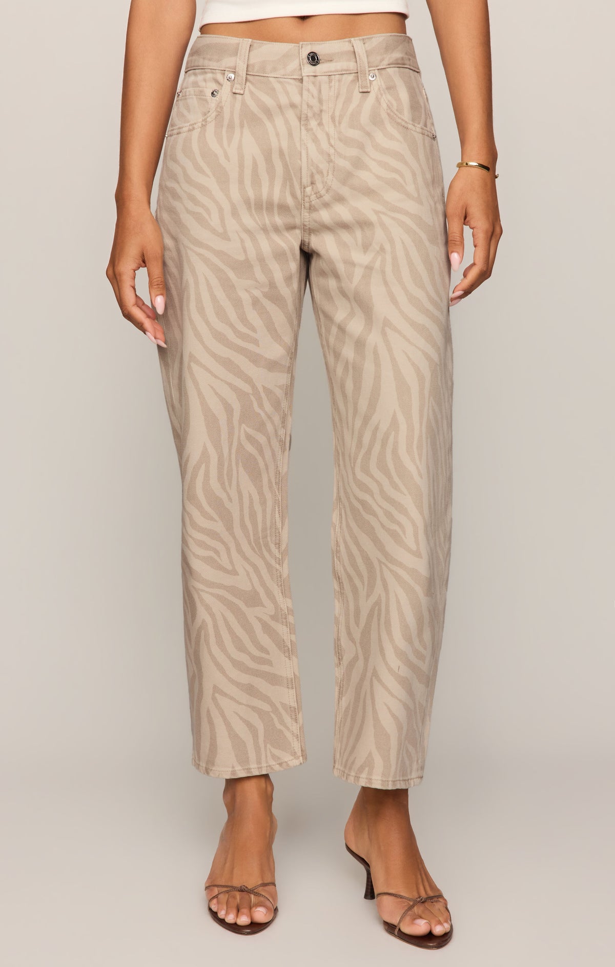 The Off Duty Mid-Rise Bowed Ankle Denim
