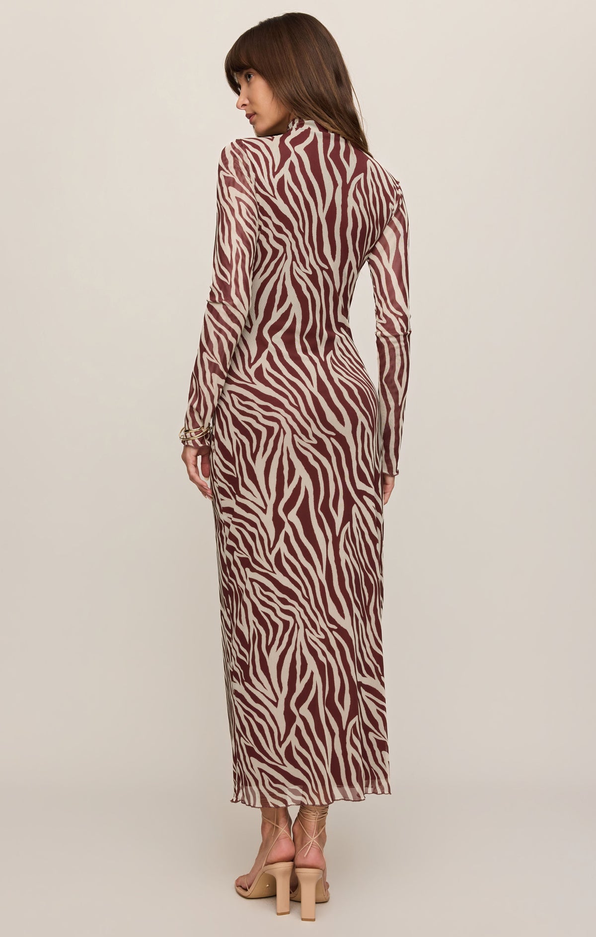 Sevilla Zebra Mesh Midi Dress