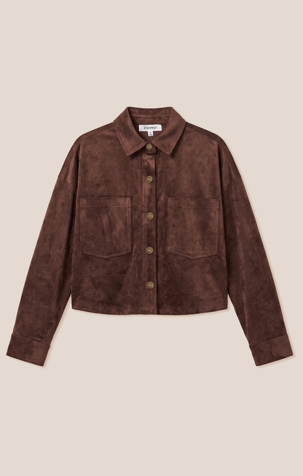 All Day Cropped Suede Jacket