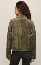 All Day Cropped Suede Jacket