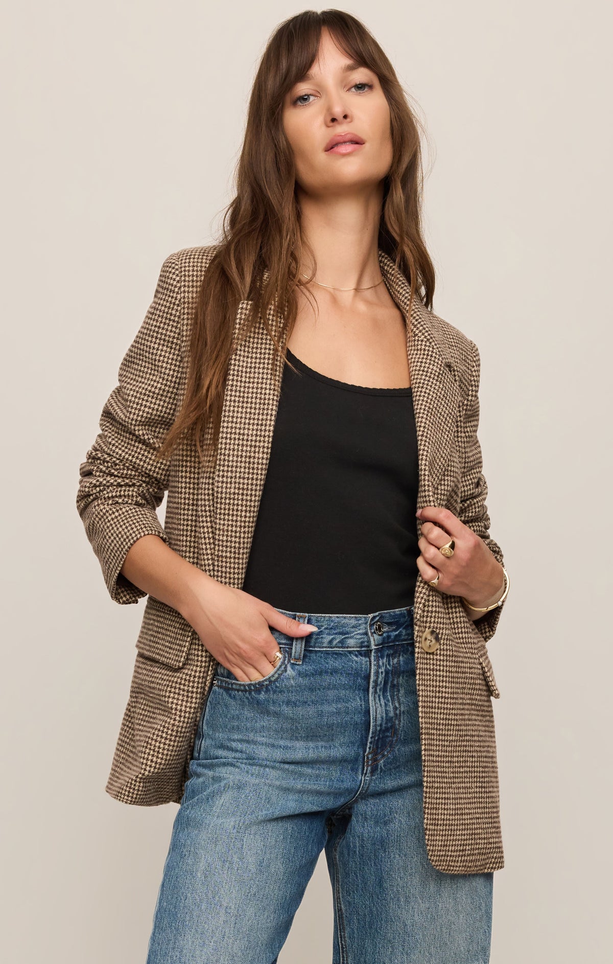 Evan Houndstooth Blazer