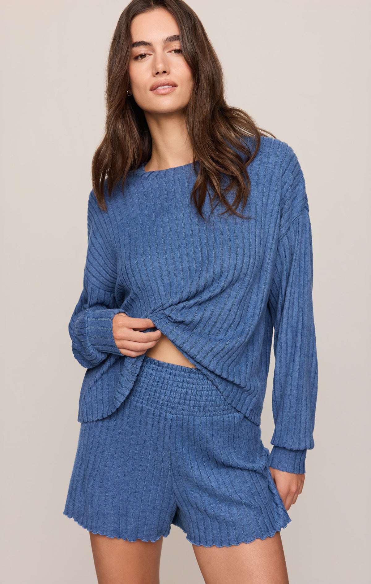 Daydream Silky Rib Long Sleeve Top