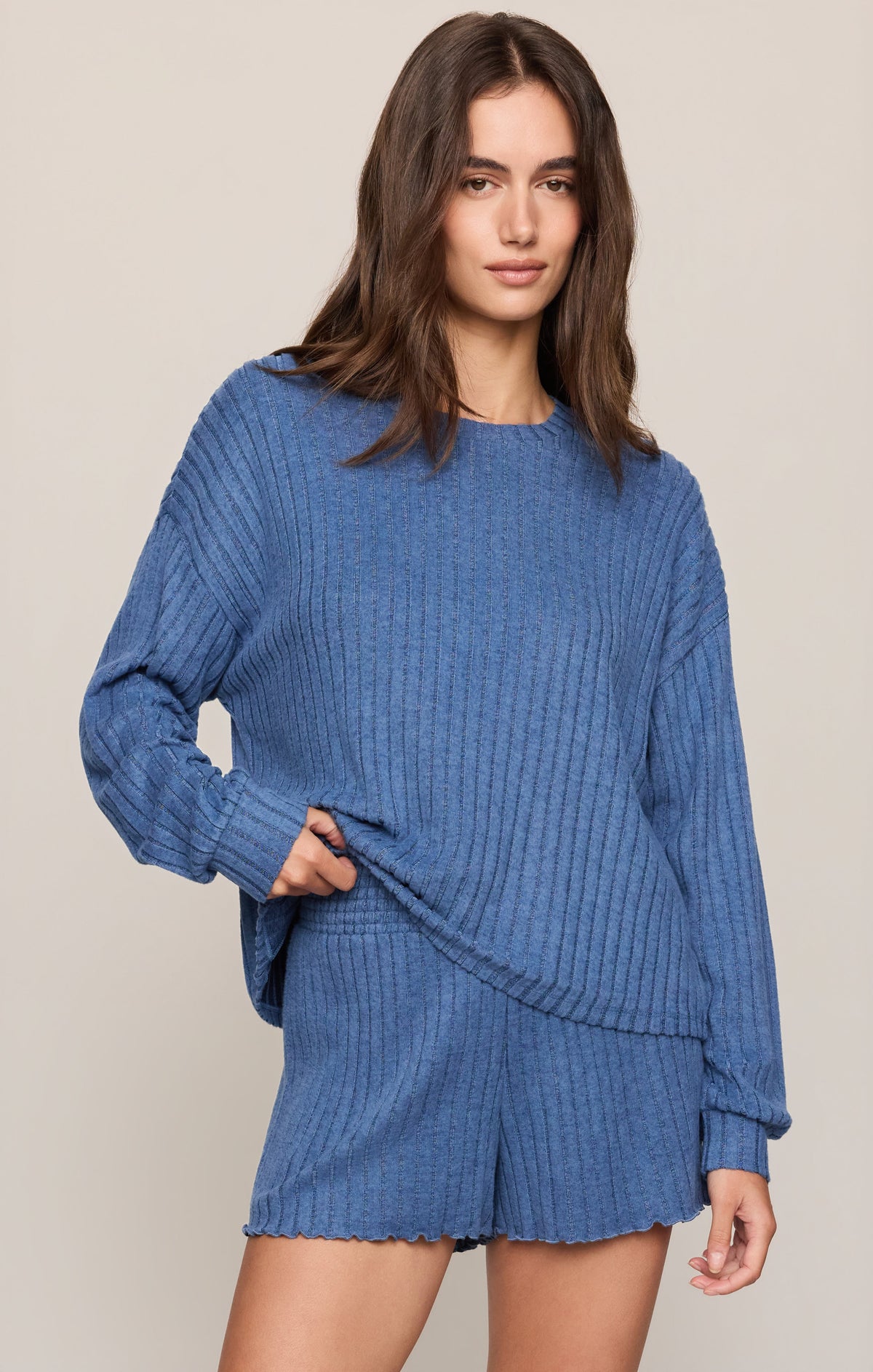 Daydream Silky Rib Long Sleeve Top