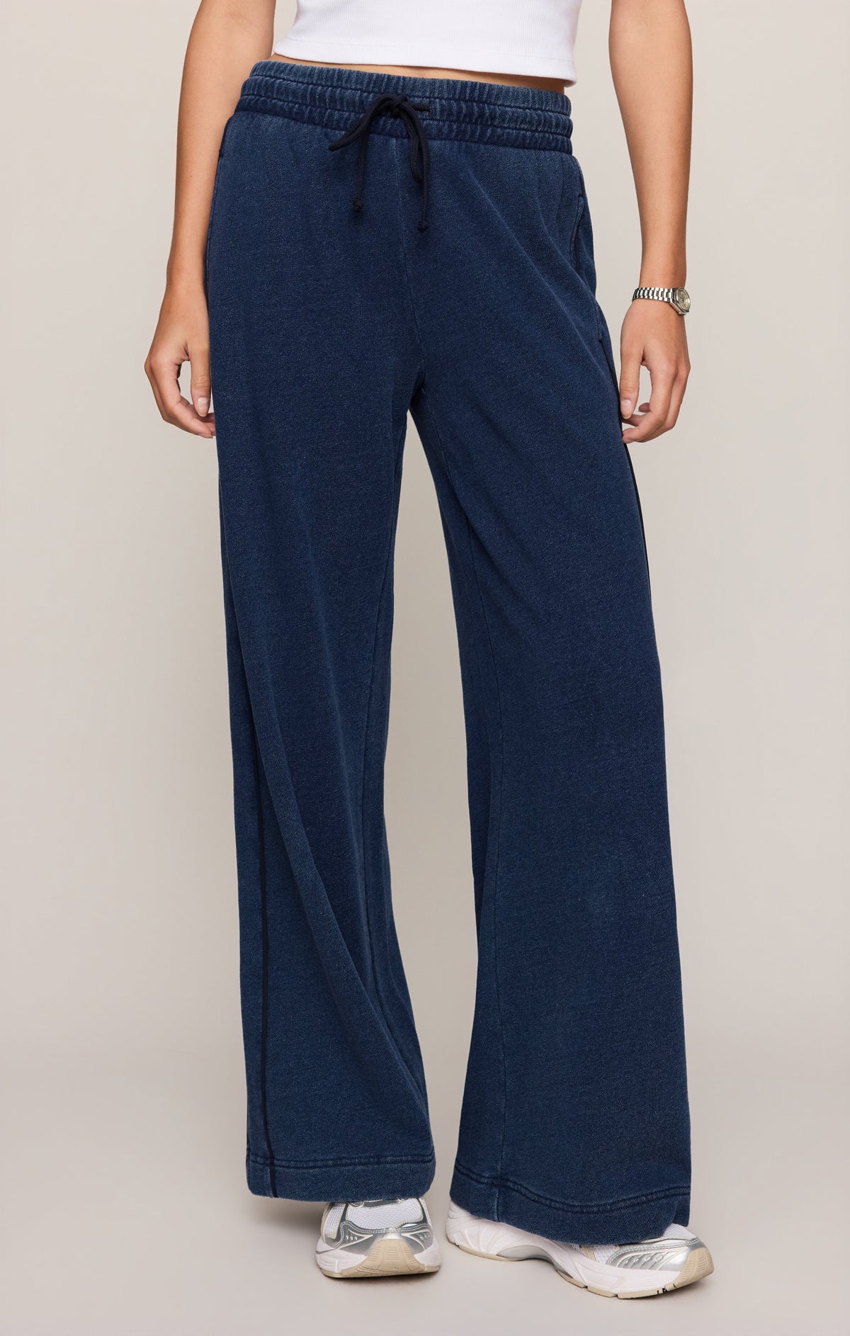 Sport Stripe Knit Denim Pant