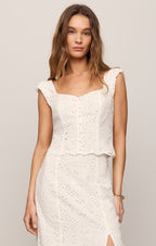 Emrie Eyelet Cropped Top