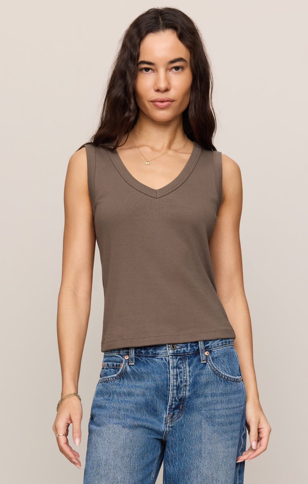 Ellie Rib V-Neck Tank