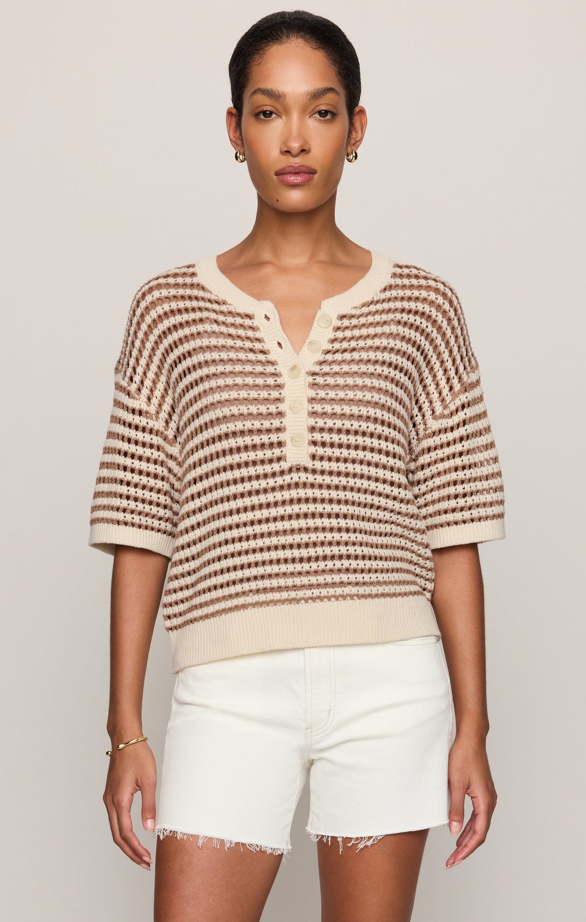 Kylo Striped Crochet Sweater